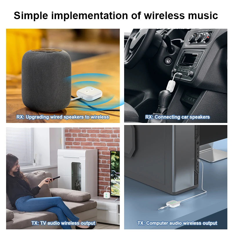 2 In 1 Dual Stream Bluetooth Audio Transmitter