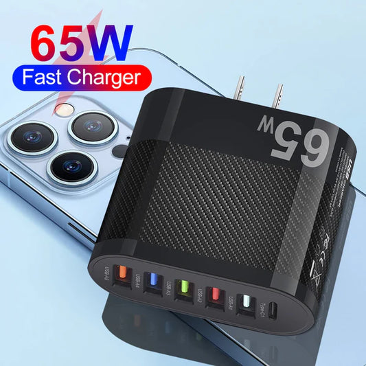 6-in-1 USB Fast Charger Adapter