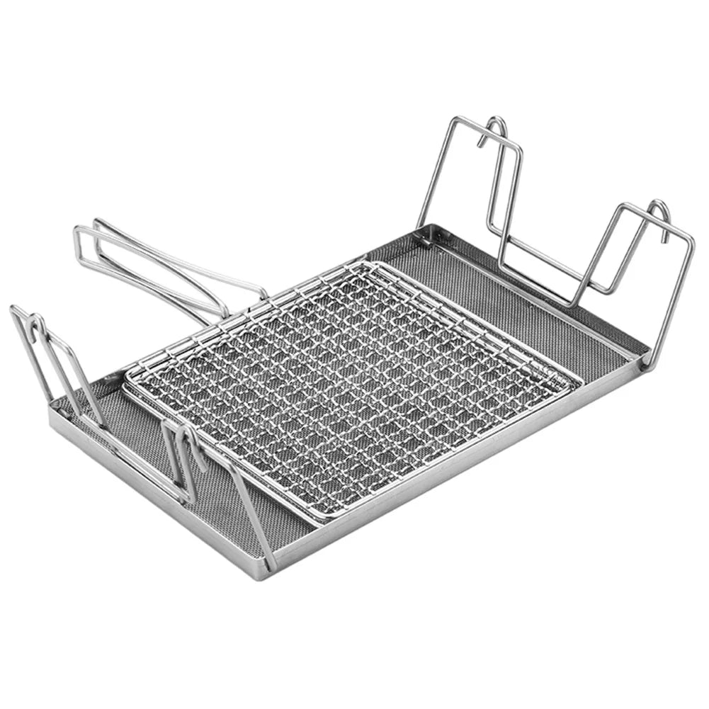 Foldable Stainless Steel Camping Toaster Rack