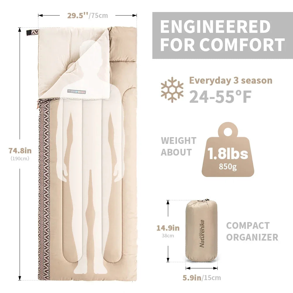 Ultralight Spliceable Sleeping Bag