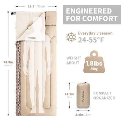 Ultralight Spliceable Sleeping Bag